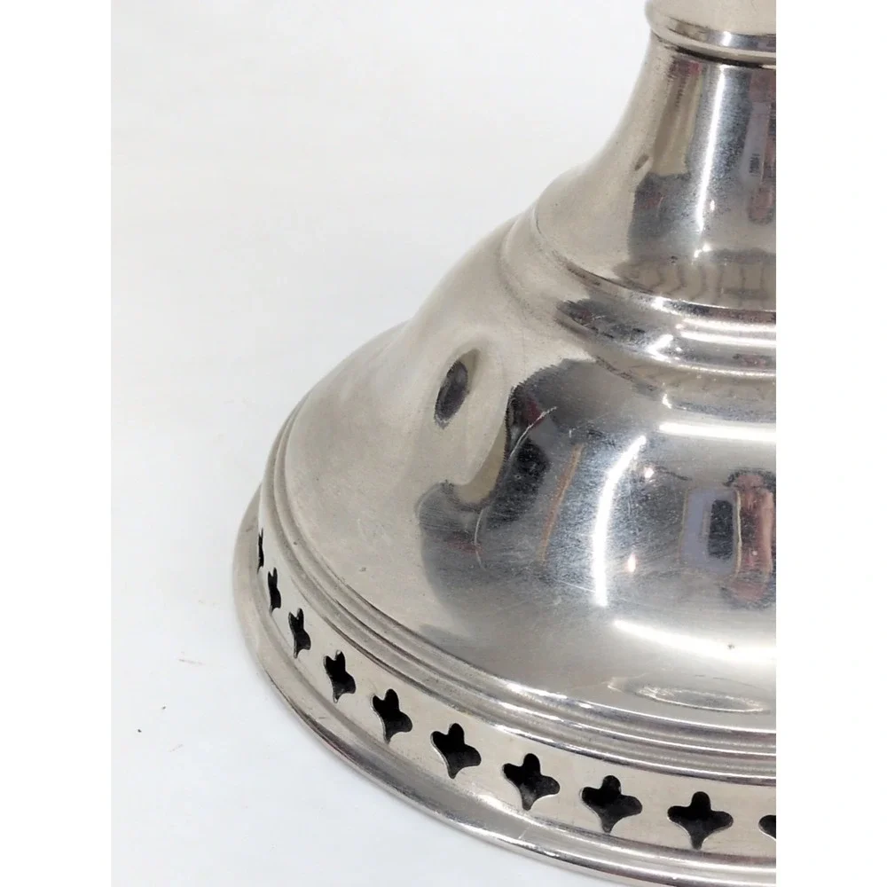 Antique Rayo Nickel Plated Kerosene Oil Lamp Center Draft